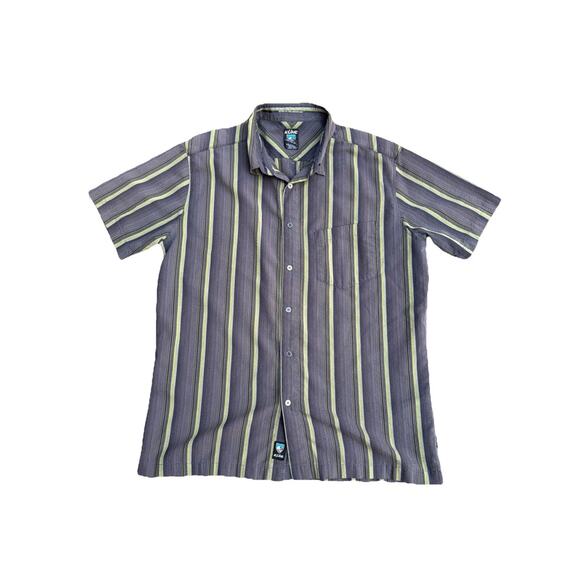 Y2K Kuhl Shirt Mens Large Colorful Striped Outerwear Button Up Casual Hiking VTG - Picture 1 of 5